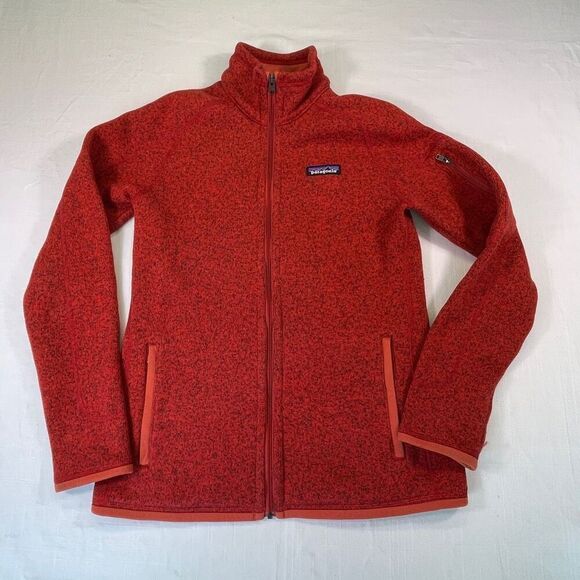 Patagonia Red Fleece Long Sleeve Mock Neck Better Sweater Zip Up Jacket Size XS - Picture 2 of 11